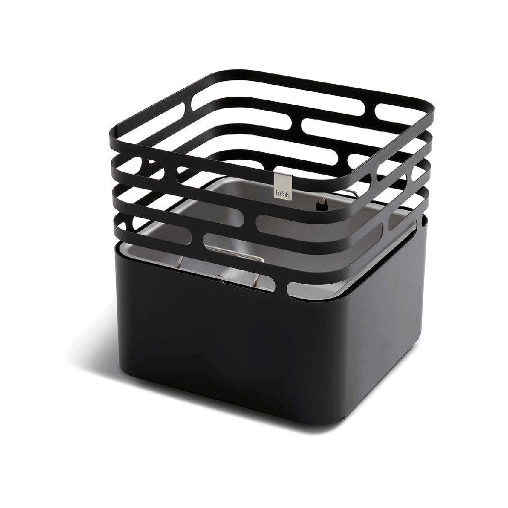Feuerkorb schwarz, Cube Modul