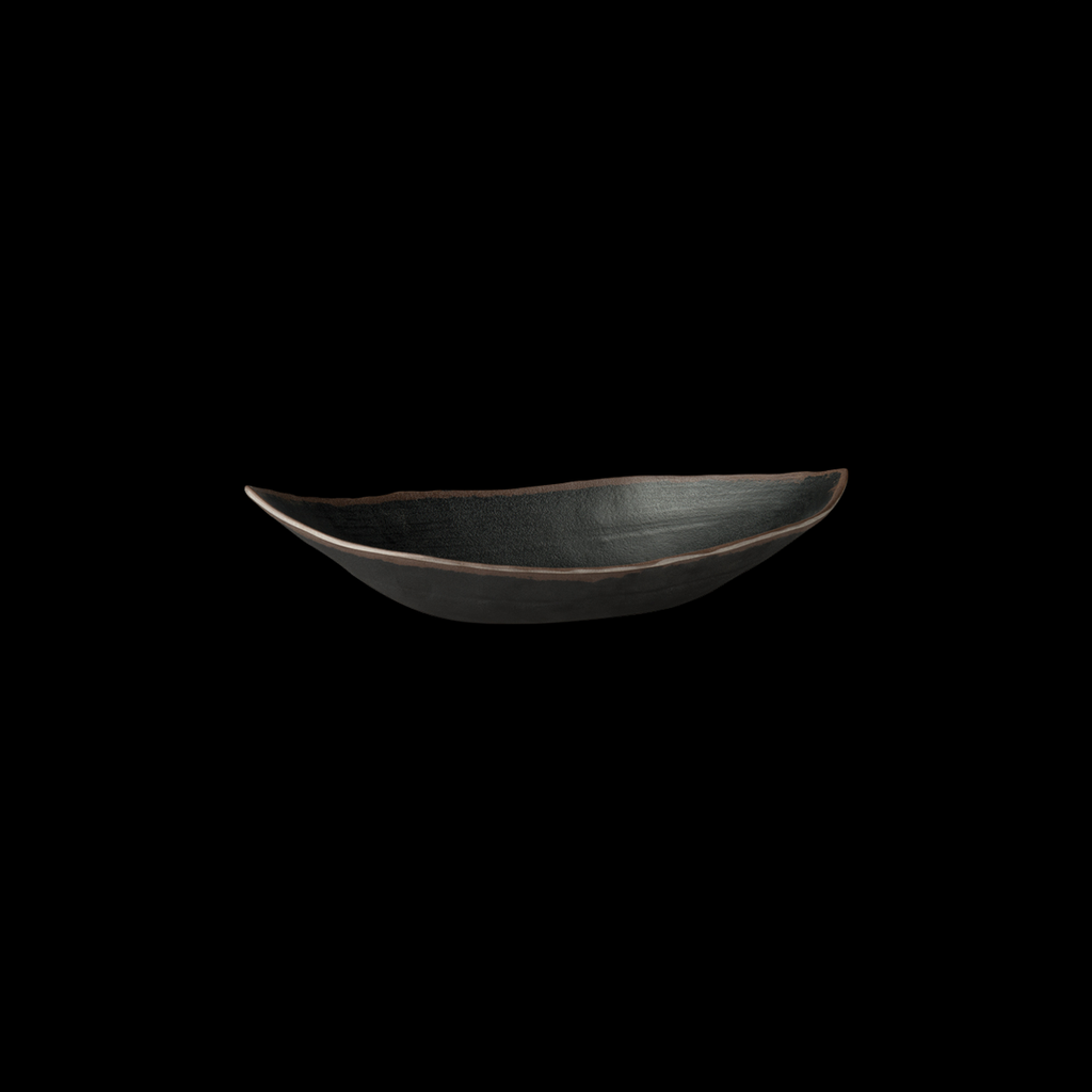 Blattschale 36 x 19 cm, Marone