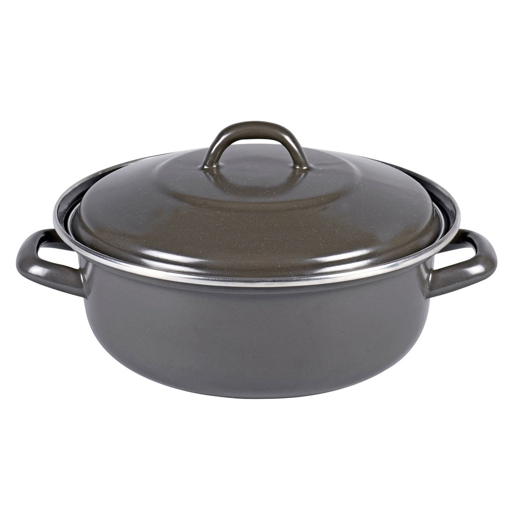Kölner Bräter Nostalgie 6 l Ø28cm emailliert schwarz matt, KB28           