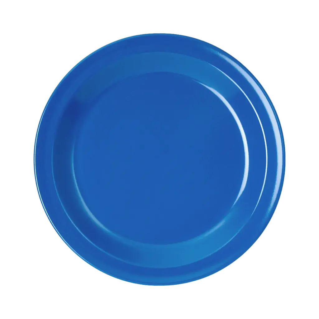 Teller flach 19,5 cm, Duroplast blau