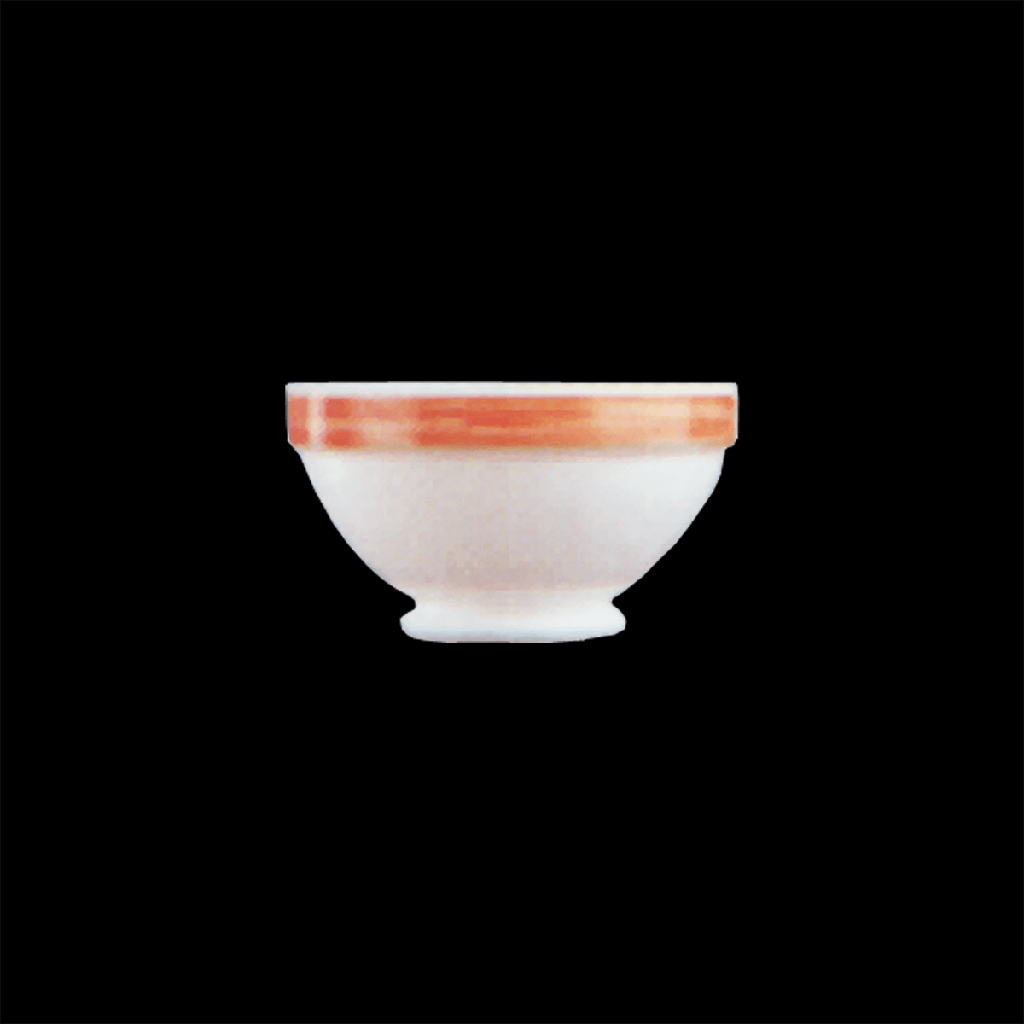 Suppenschale 13 cm, auf Fuß, Brush Orange