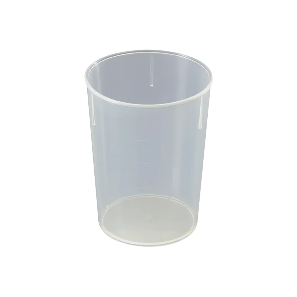 Schnabelbecher-Unterteil 250 ml, mit Skalierung, transparent-opak