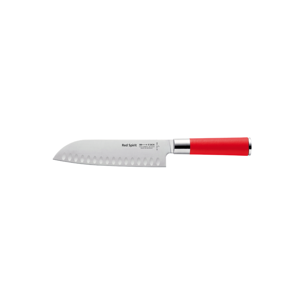 Santokumesser 18 cm, mit Kullenschliff, Red Spirit