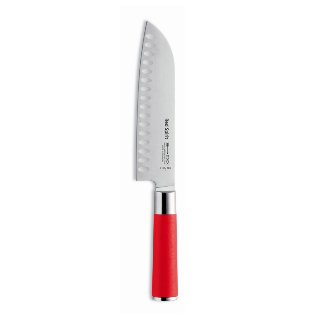 Santokumesser 18 cm, mit Kullenschliff, Red Spirit