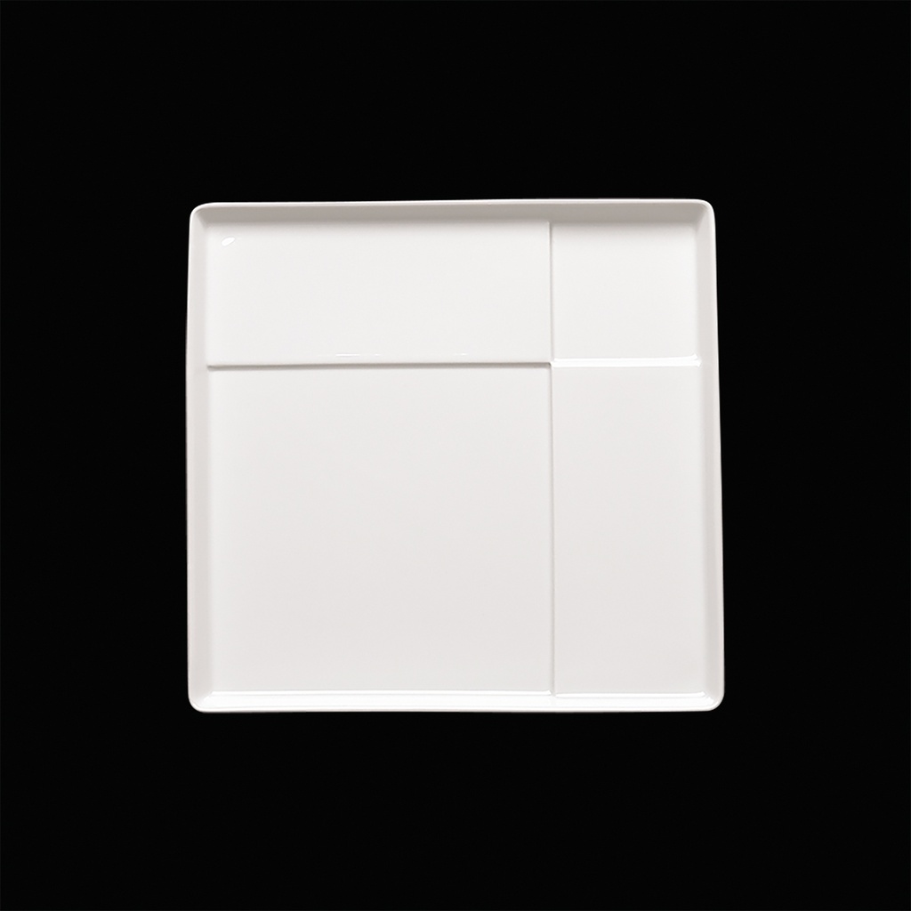 Teller flach eckig 30 cm, Signature