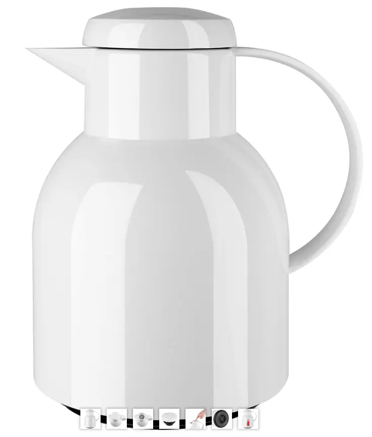 Isolierkanne 1,0 l, Samba, weiß 