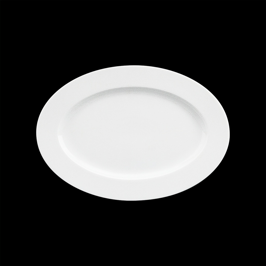 Platte Fahne oval 36 x 26 cm, Fine Dining