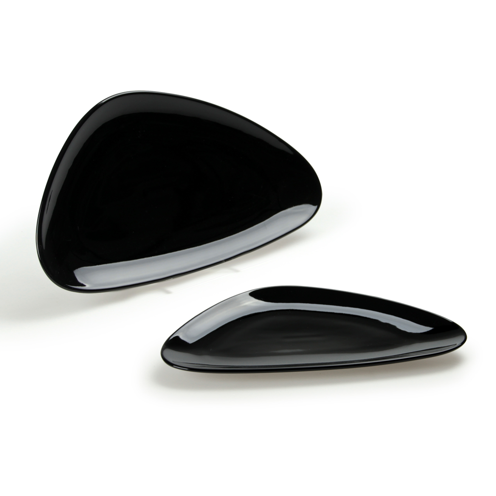 Platte Nerro, oval, Länge: 33 cm, schwarz 
