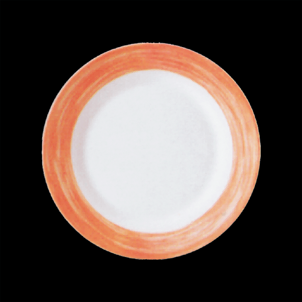 Teller flach 25,2 cm, Brush Orange