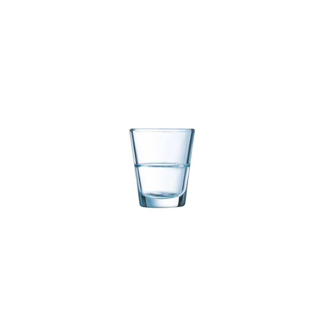 Shotglas 4,5 cl, Doppeleichung, Stack Up