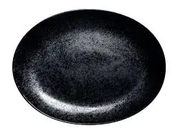 Platte oval 36 x 27 cm, Karbon Dekor - Fusion