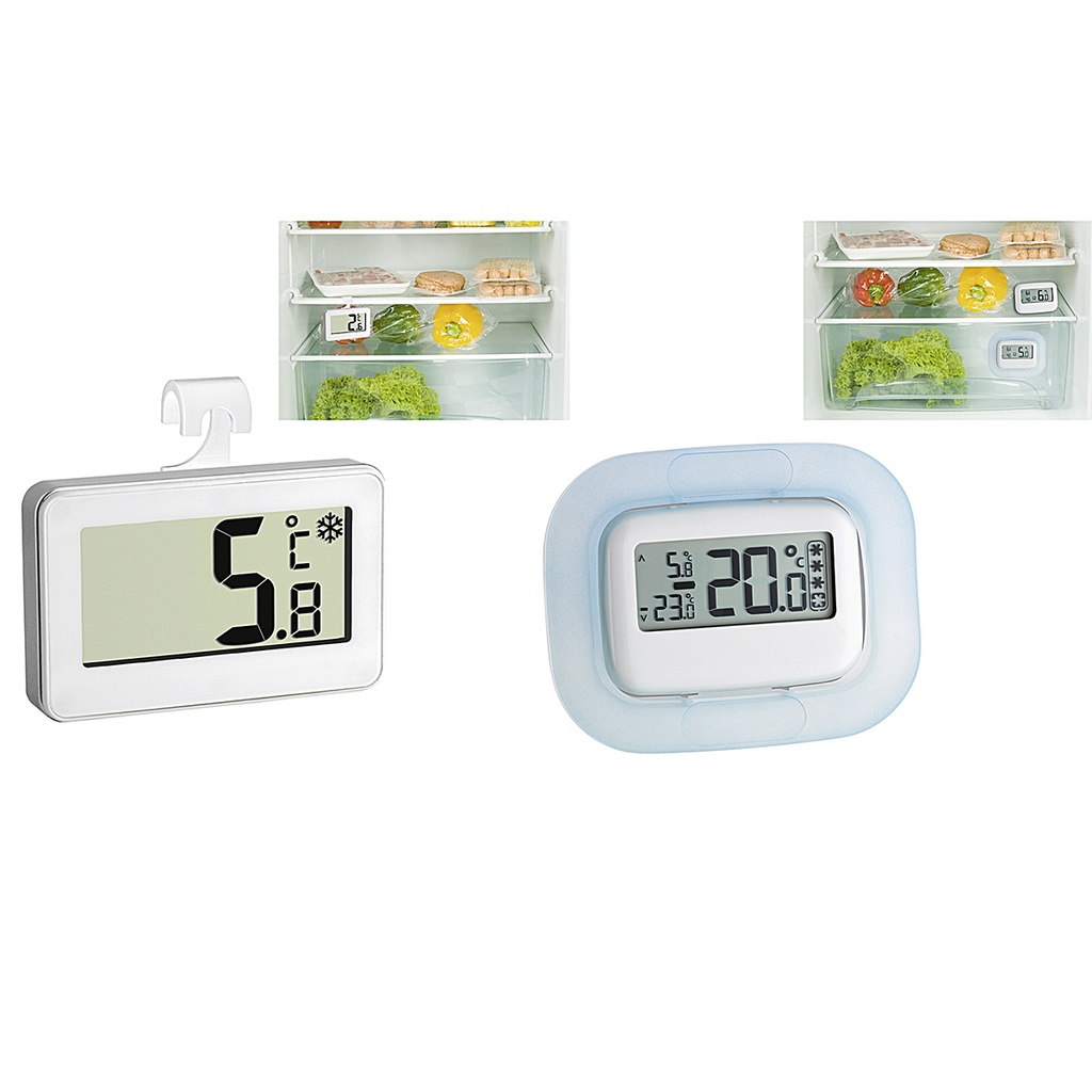 Innen- und Kühlschrank-Thermometer, digital, weiß 
