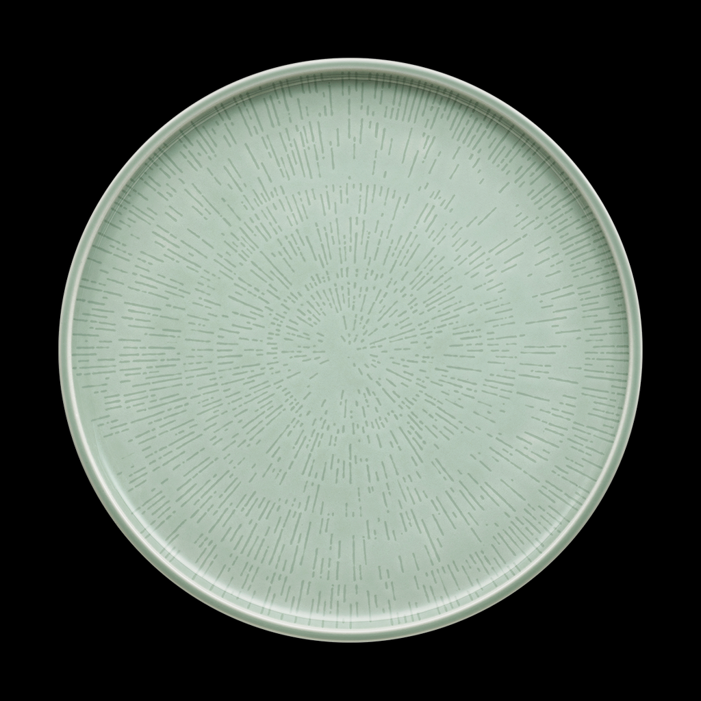 Teller flach coup Struktur 28 cm, Shiro