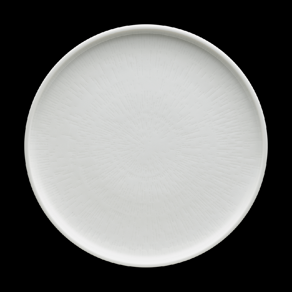 Teller flach coup Struktur 28 cm, Shiro