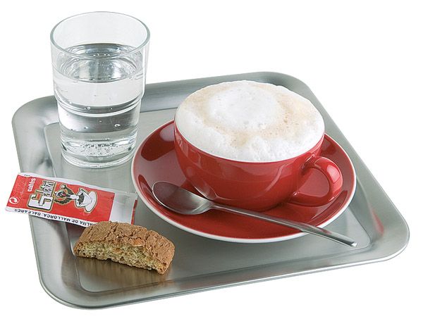 Tablett eckig 23 x 23 cm, Kaffeehaus
