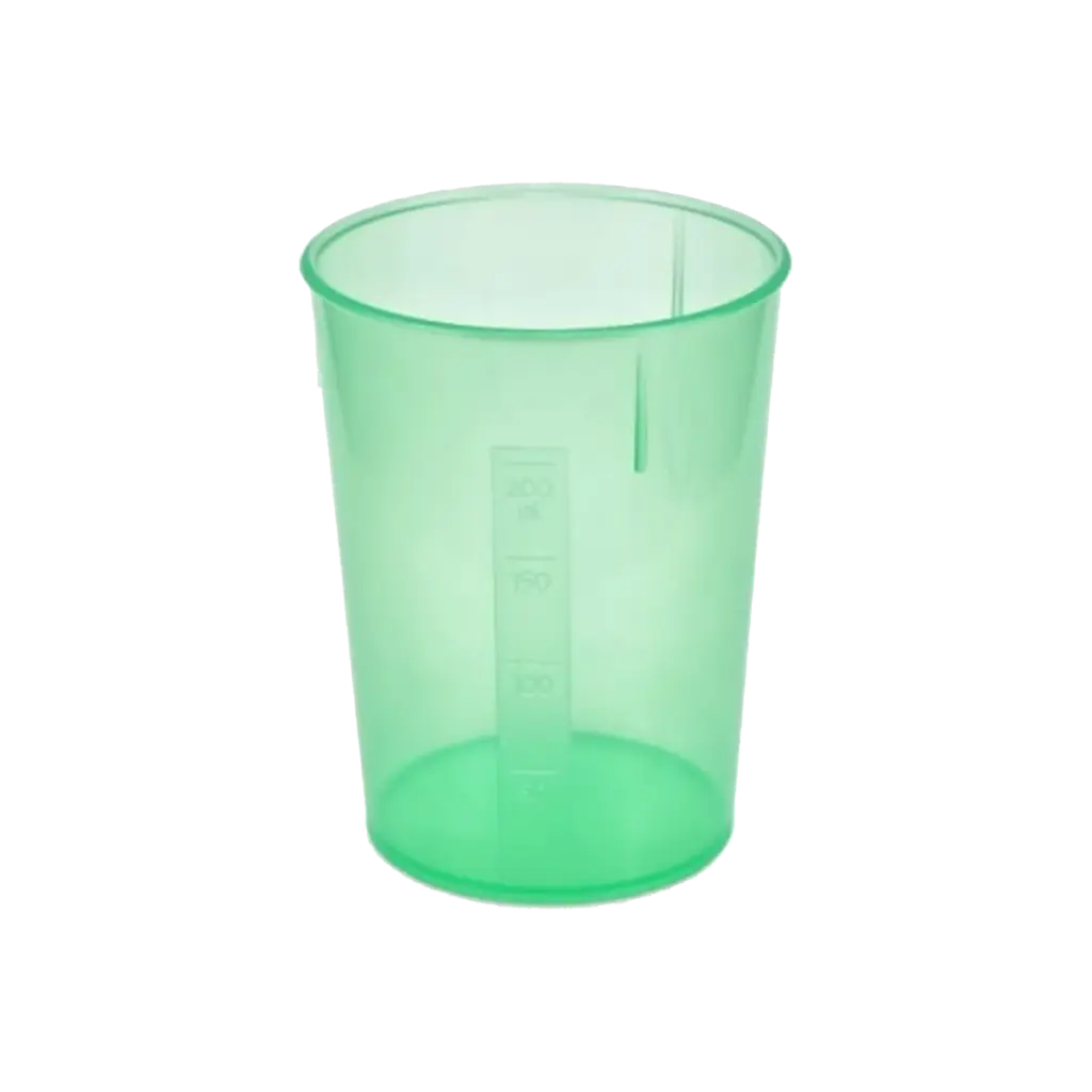 Schnabelbecher-Unterteil 250 ml, mit Skalierung, grün-transluzent