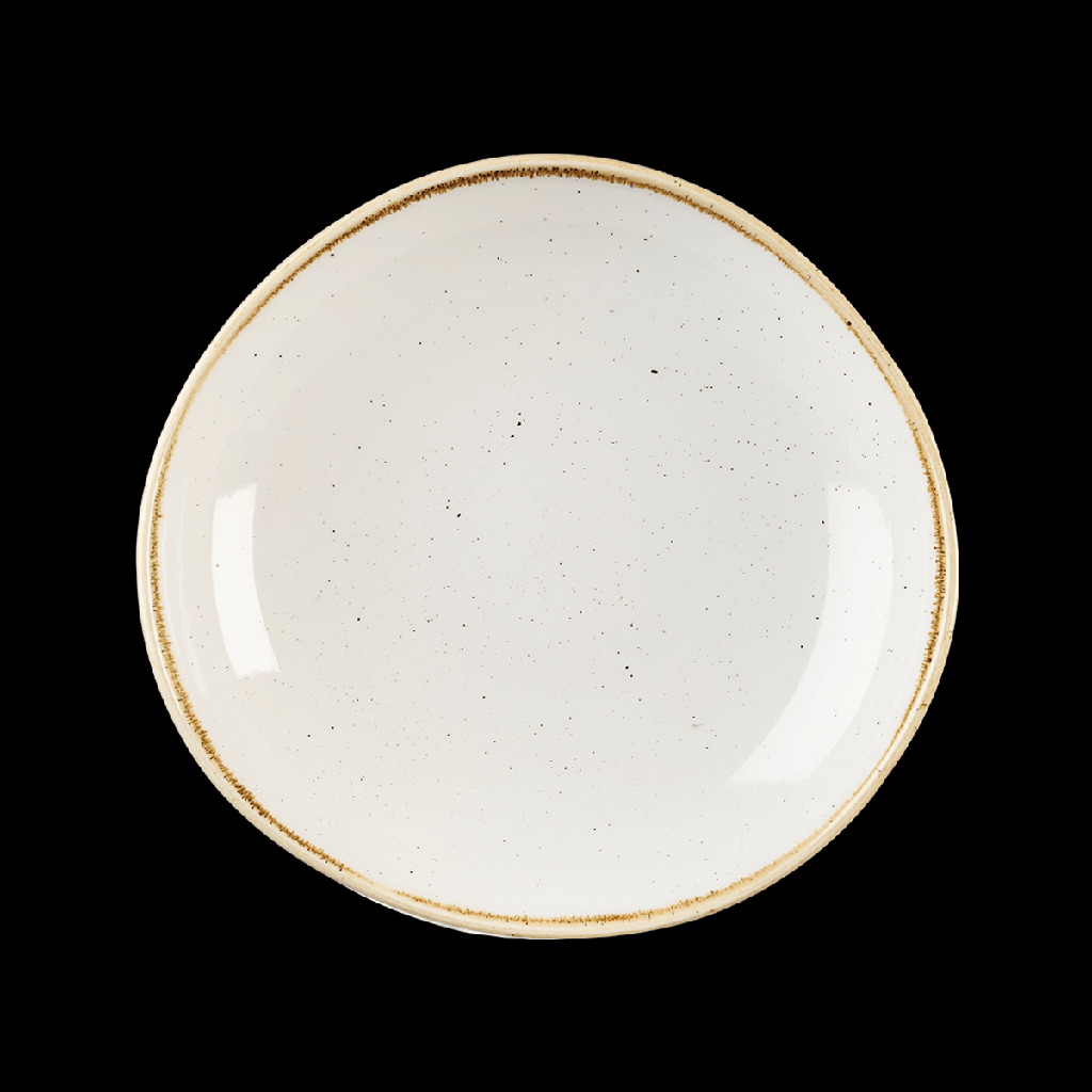 Teller tief/Schale organisch 25 cm, Stonecast Dekor