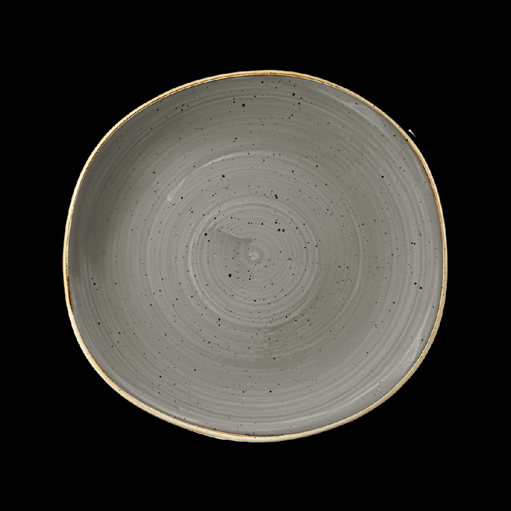 Teller flach organisch 26 cm, Stonecast Dekor
