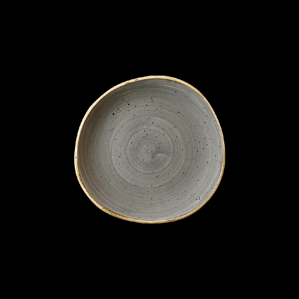 Teller flach organisch 21 cm, Stonecast Dekor