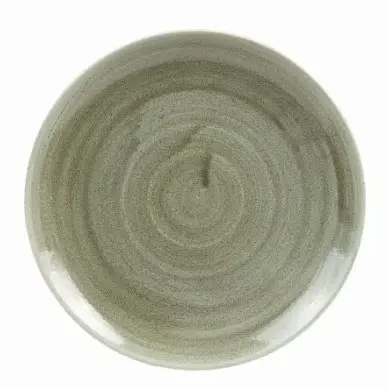 Teller flach coup 22 cm, Patina Dekor – Stonecast