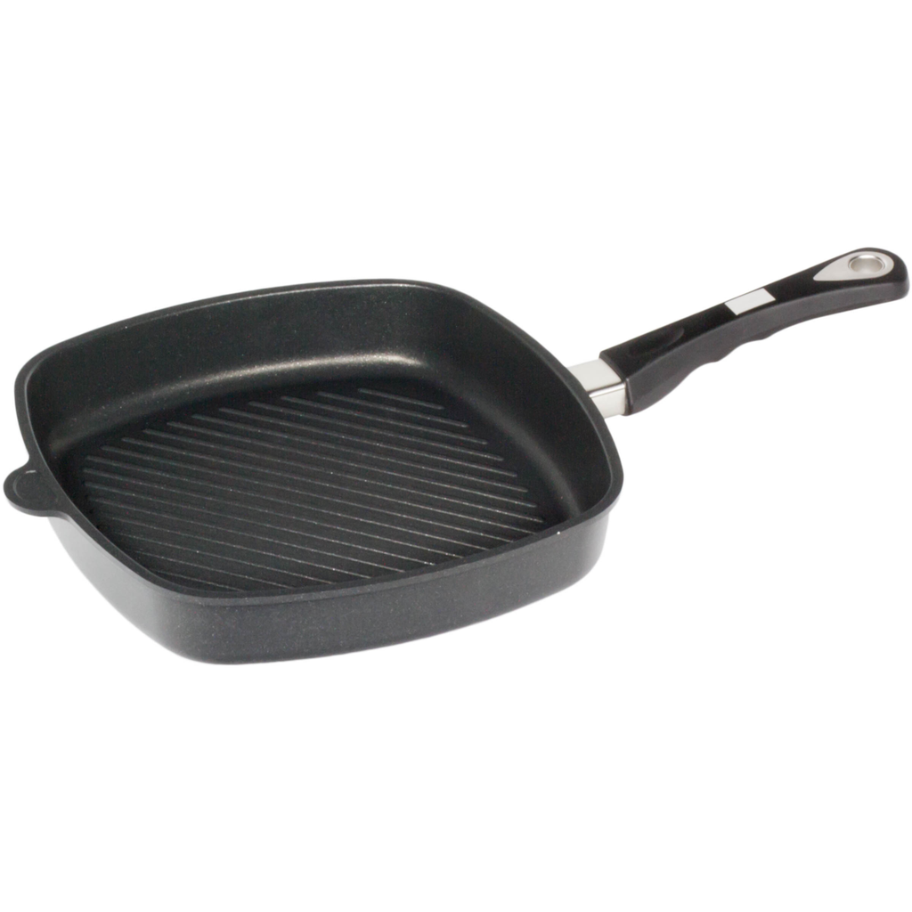 Pfanne eckig 28 x 28 cm, mit Grillboden