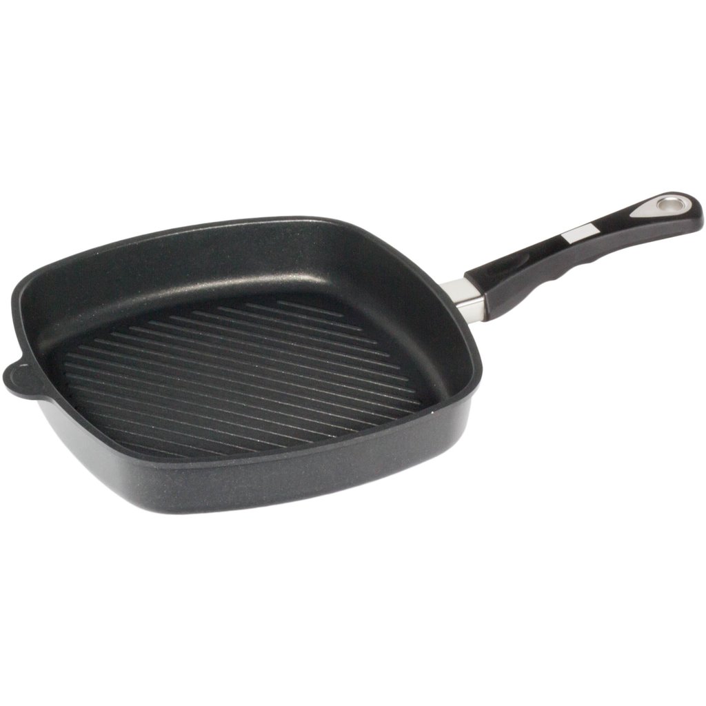 Pfanne eckig 28 x 28 cm, mit Grillboden