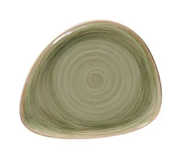 Teller flach organisch 24 x 19 cm, Spot Dekor - Rakstone