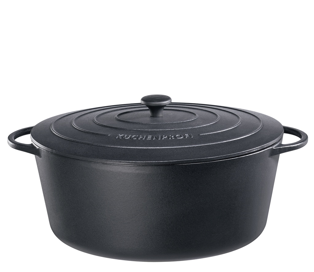 Bratentopf oval 40 cm, mit Deckel, Provence