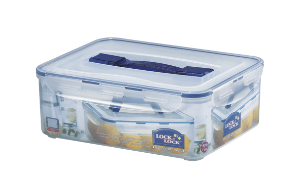 Frischhaltebox rechteckig 4,80 l, mit Ablaufgitter und Tragegriff, LocknLock PP Classic