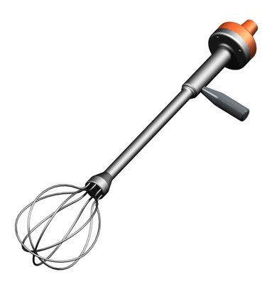 Rührbesen FM700, Serie Master, bestehend aus: 1 x Getriebeeinheit komplett ohne griff + ohne Besen, 1 x Haltegriff und 1 x Rührbesen L: 700 mm