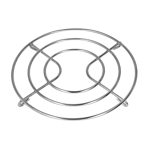 [9401199] Untersetzer Metall verchromt Ø20cm H 1,6 cm silberfarben,
